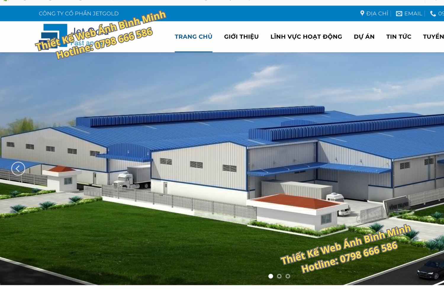 Thiết kế website cho công ty xây dựng