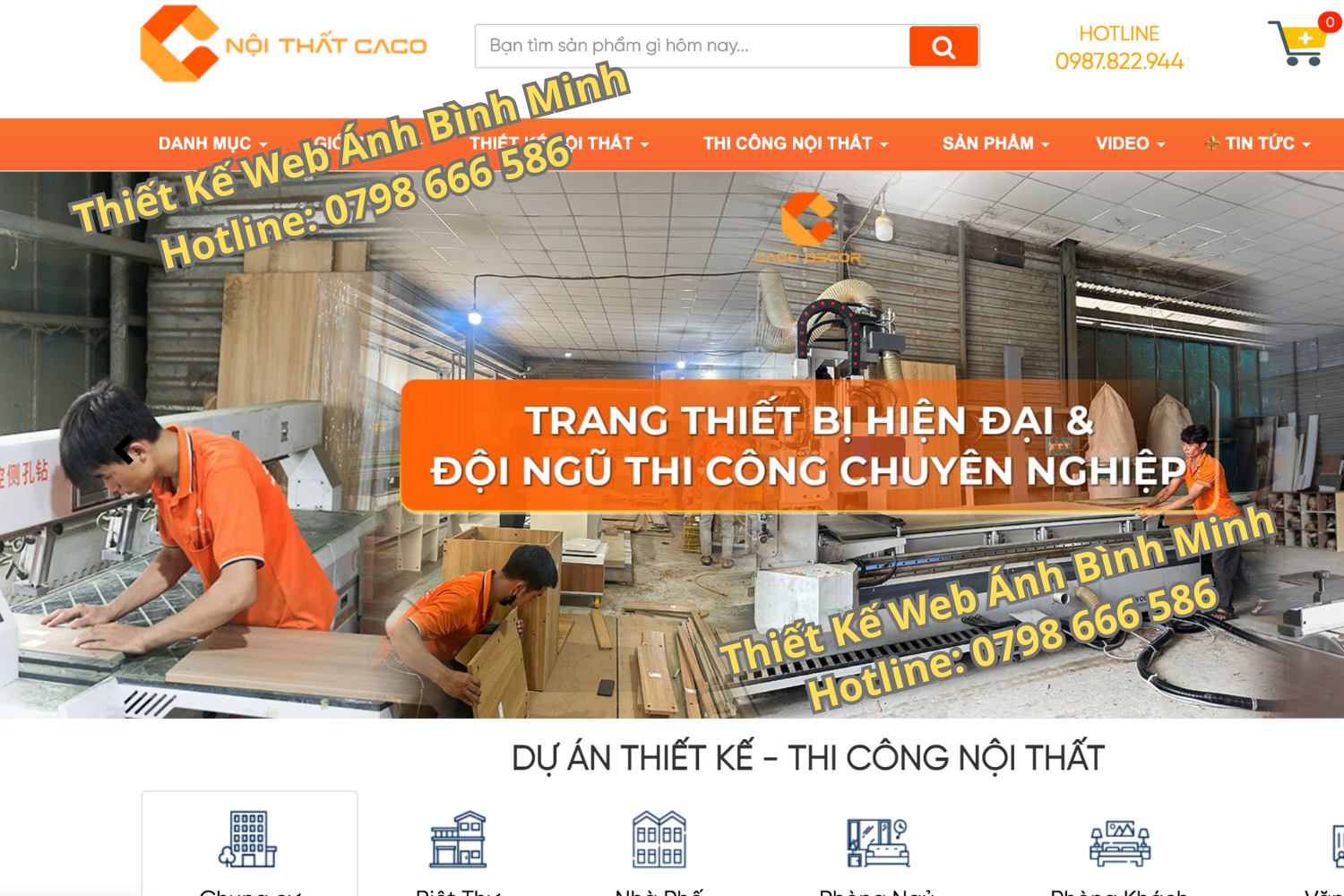 Thiết Kế Website Ngành Nội Thất Hiện Đại Ấn Tượng