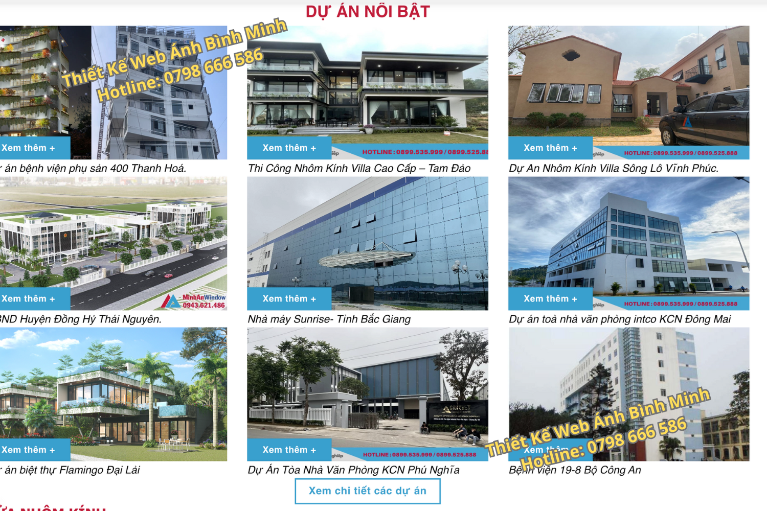 Thiết kế web nhôm kính