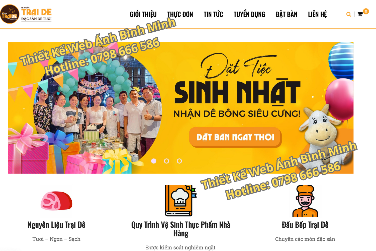Thiết Kế Web nhà hàng