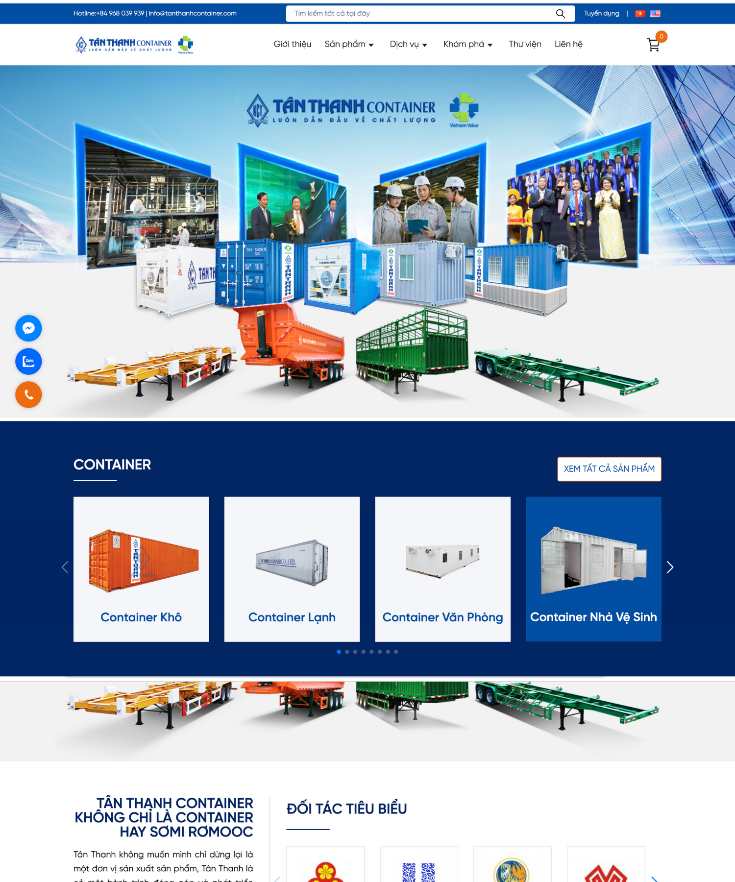 Thiết Kế Website Tân Thanh Container