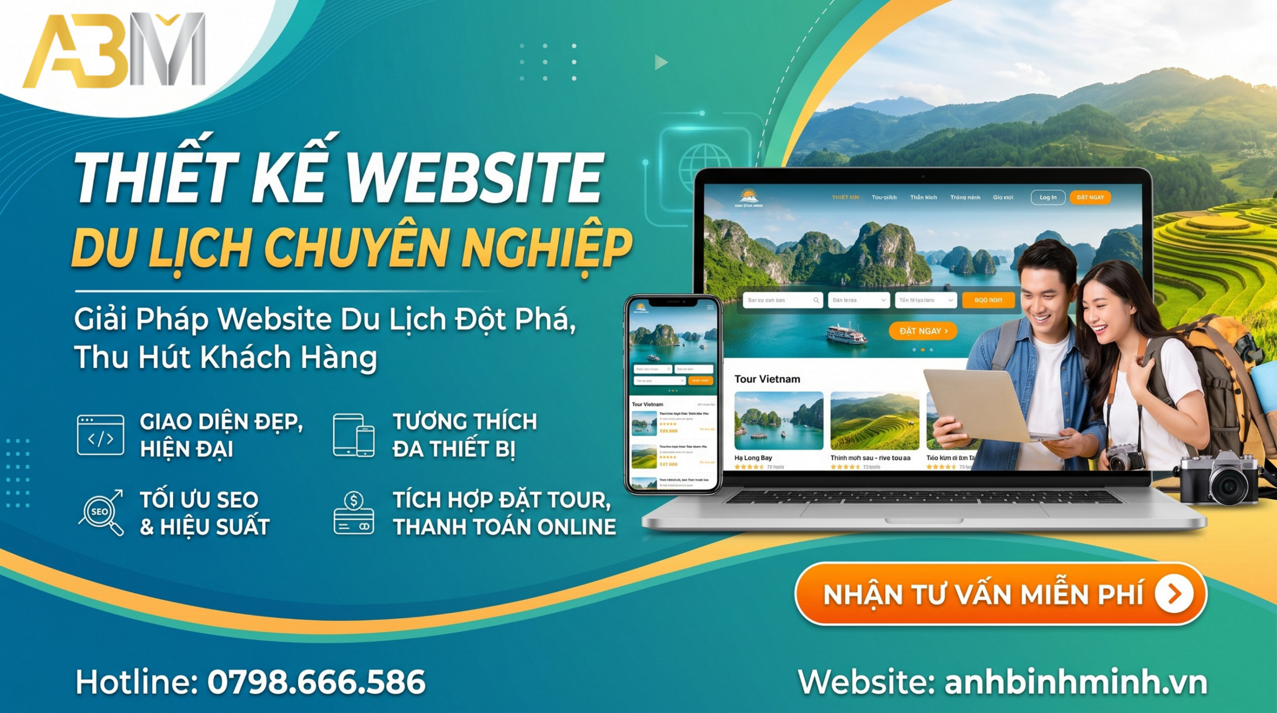 Thiết Kế Website Ngành Du Lịch Travel Giá Tốt