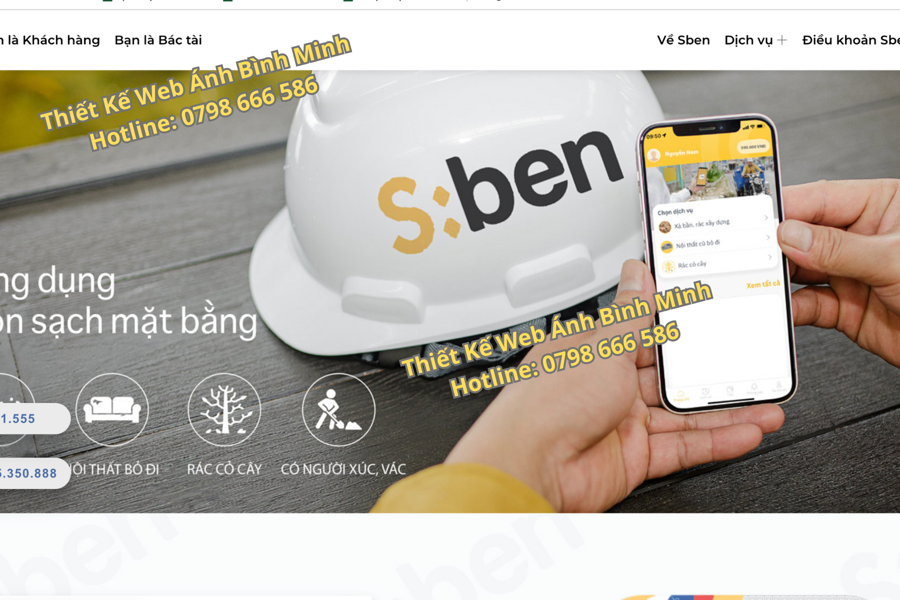 thiết kế website chuyển trọ, xe ba gác