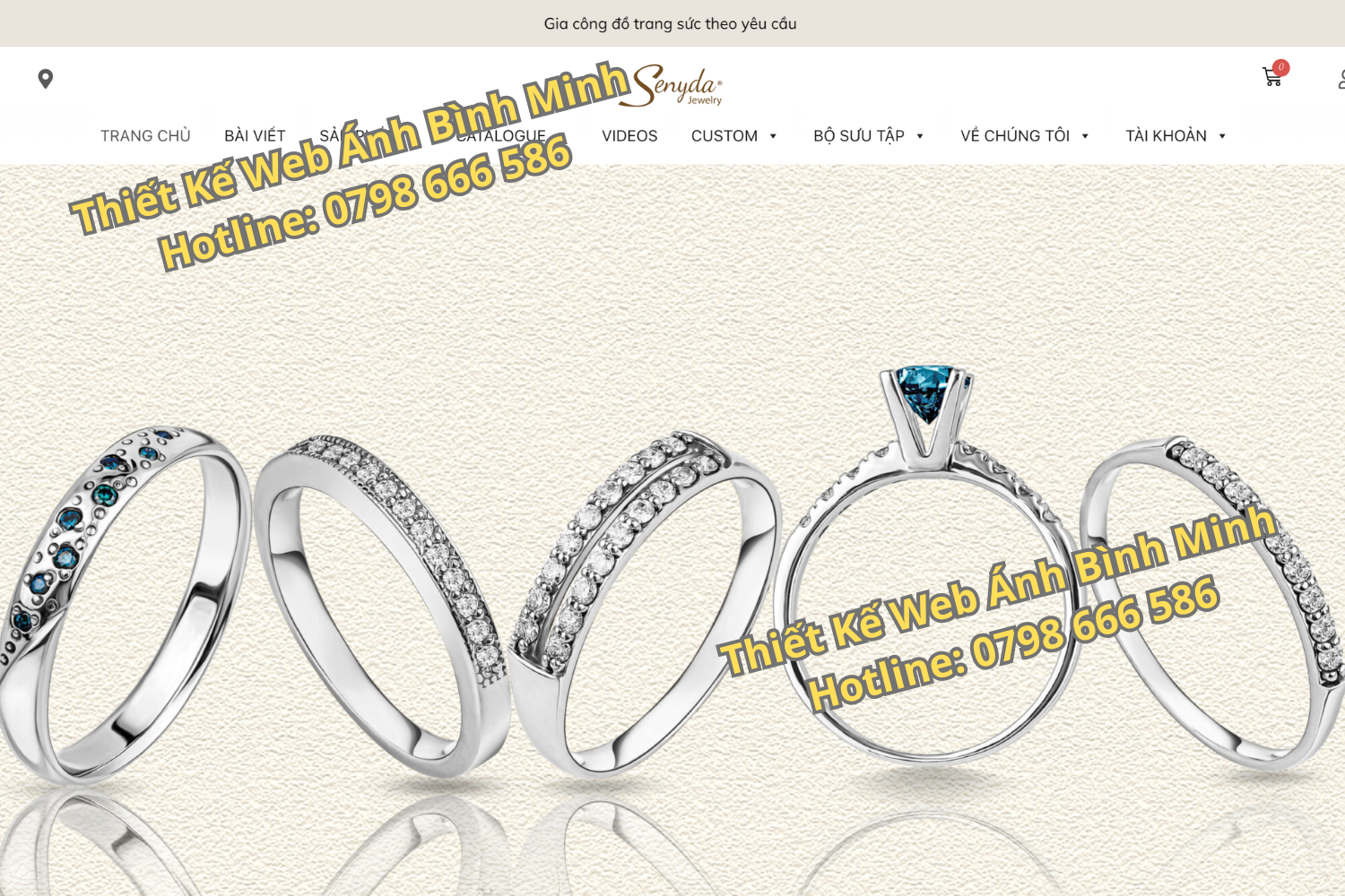 thiết kế website trang sức, nữ trang