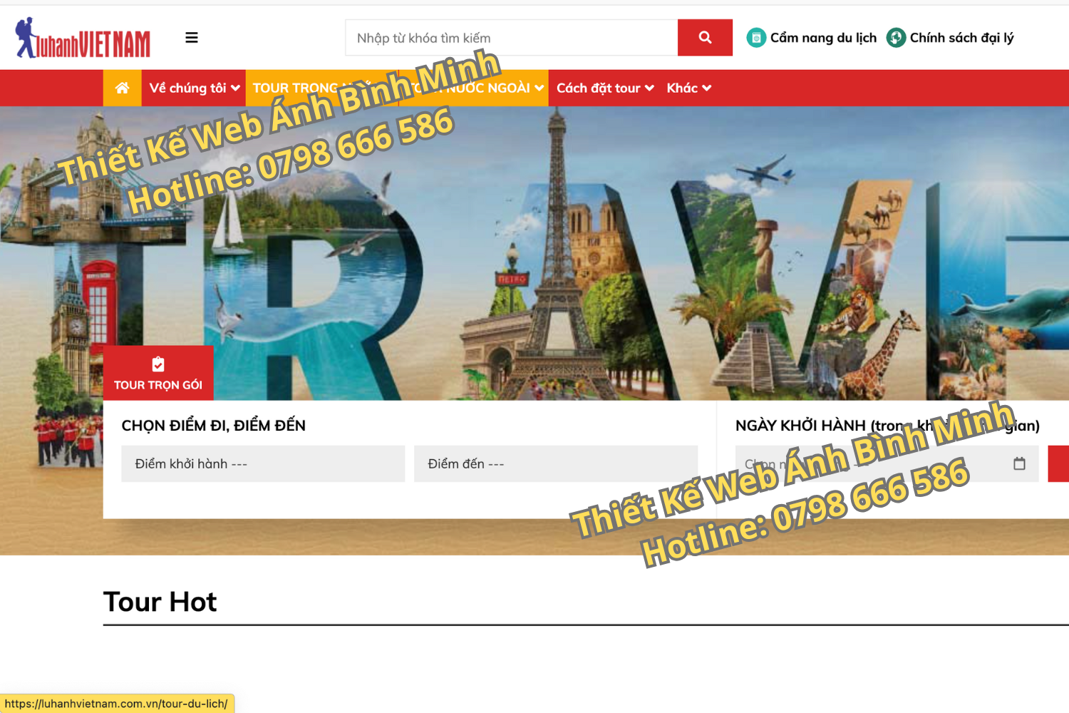 Thiết Kế Website Cho Ngành Du Lịch