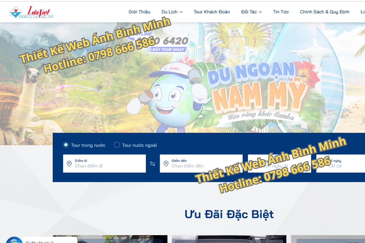 Thiết Kế Website Cho Ngành Du Lịch