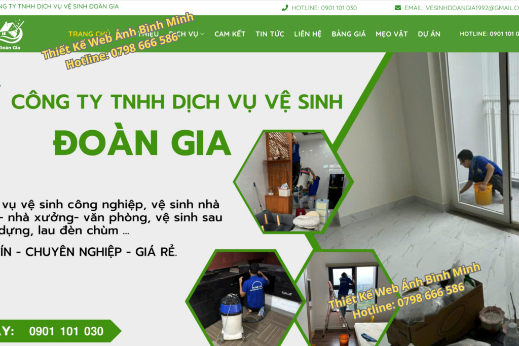 Thiết Kế Web Cho Vệ Sinh Công Nghiệp