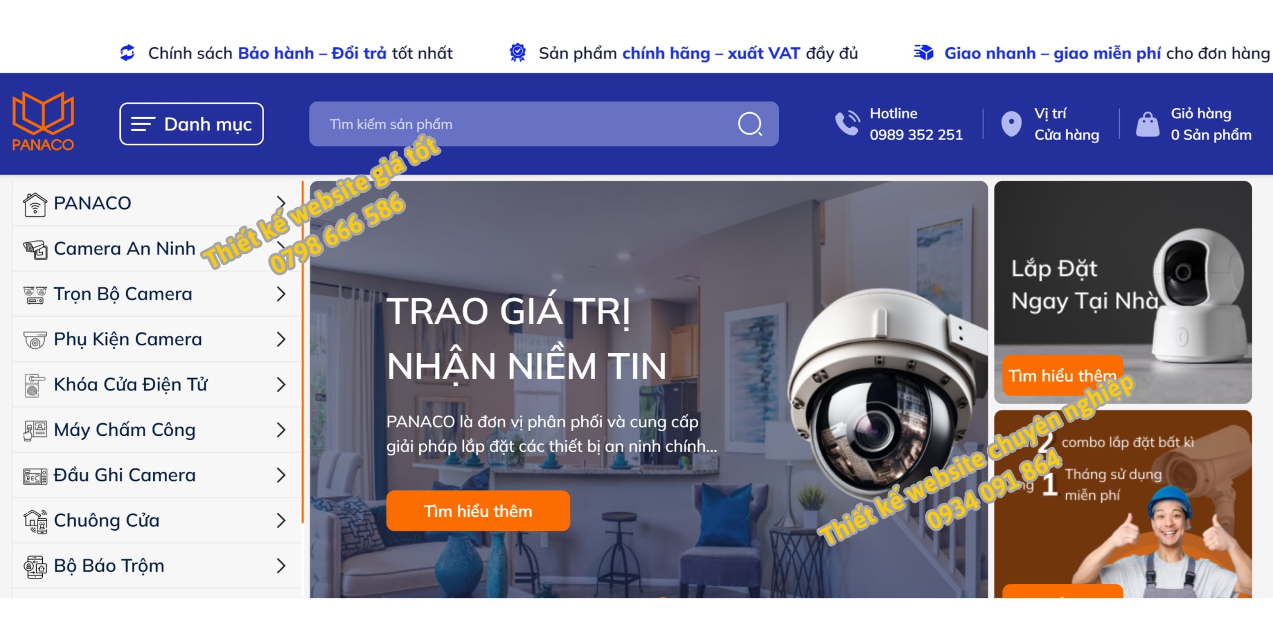 Thiết Kế Website Camera Chuẩn SEO, Chuyên Nghiệp | Lên Top Google