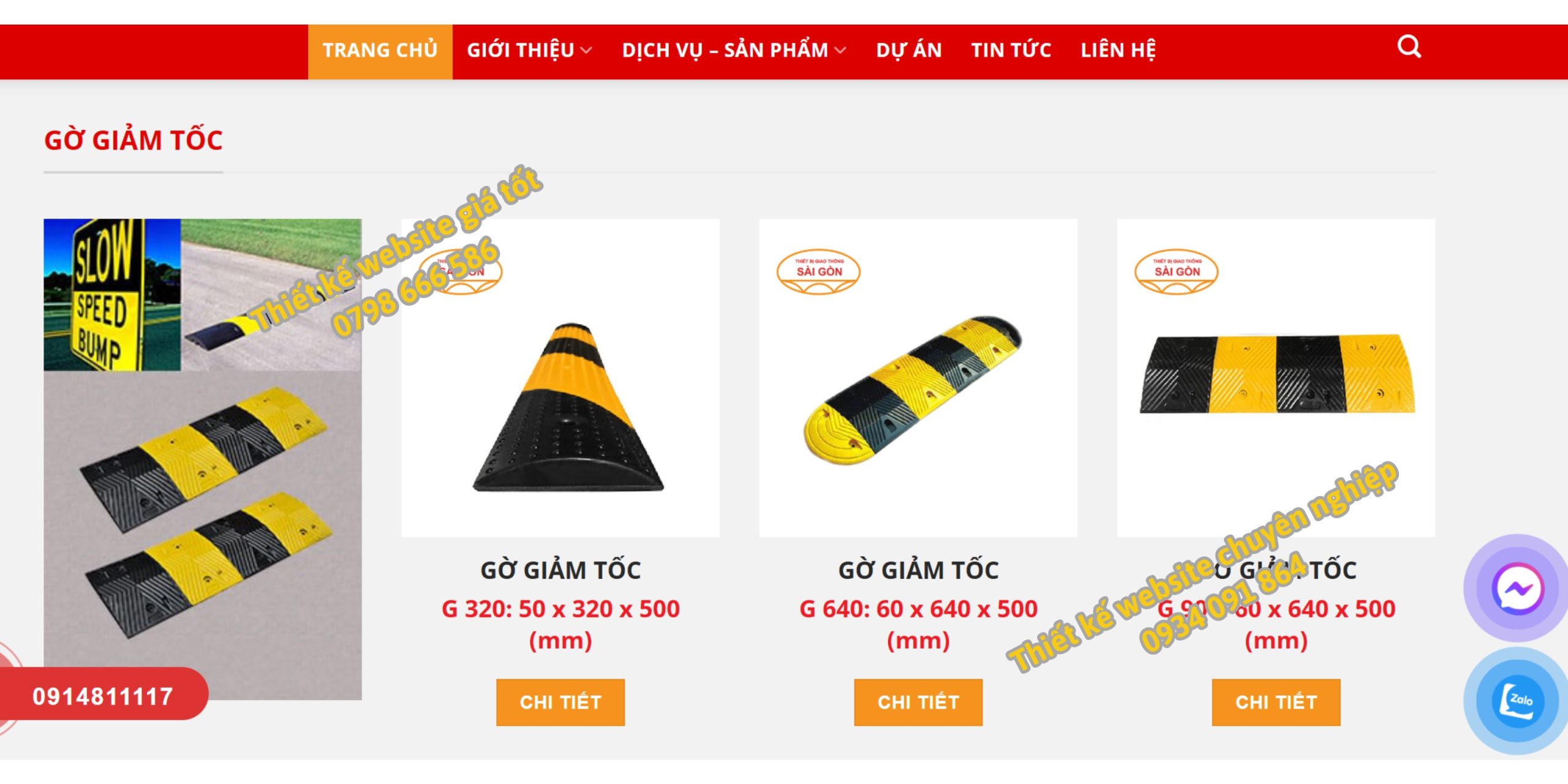 thiết kế website Thiết bị Giao Thông