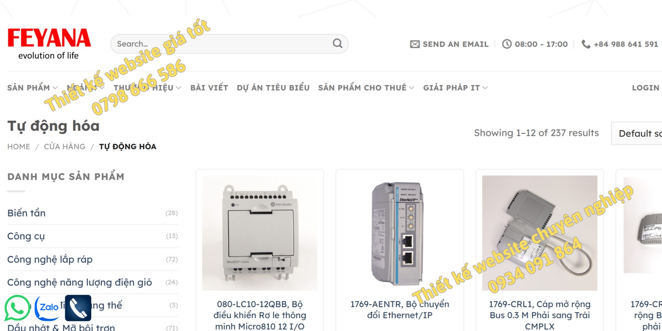 website thiết bị điện