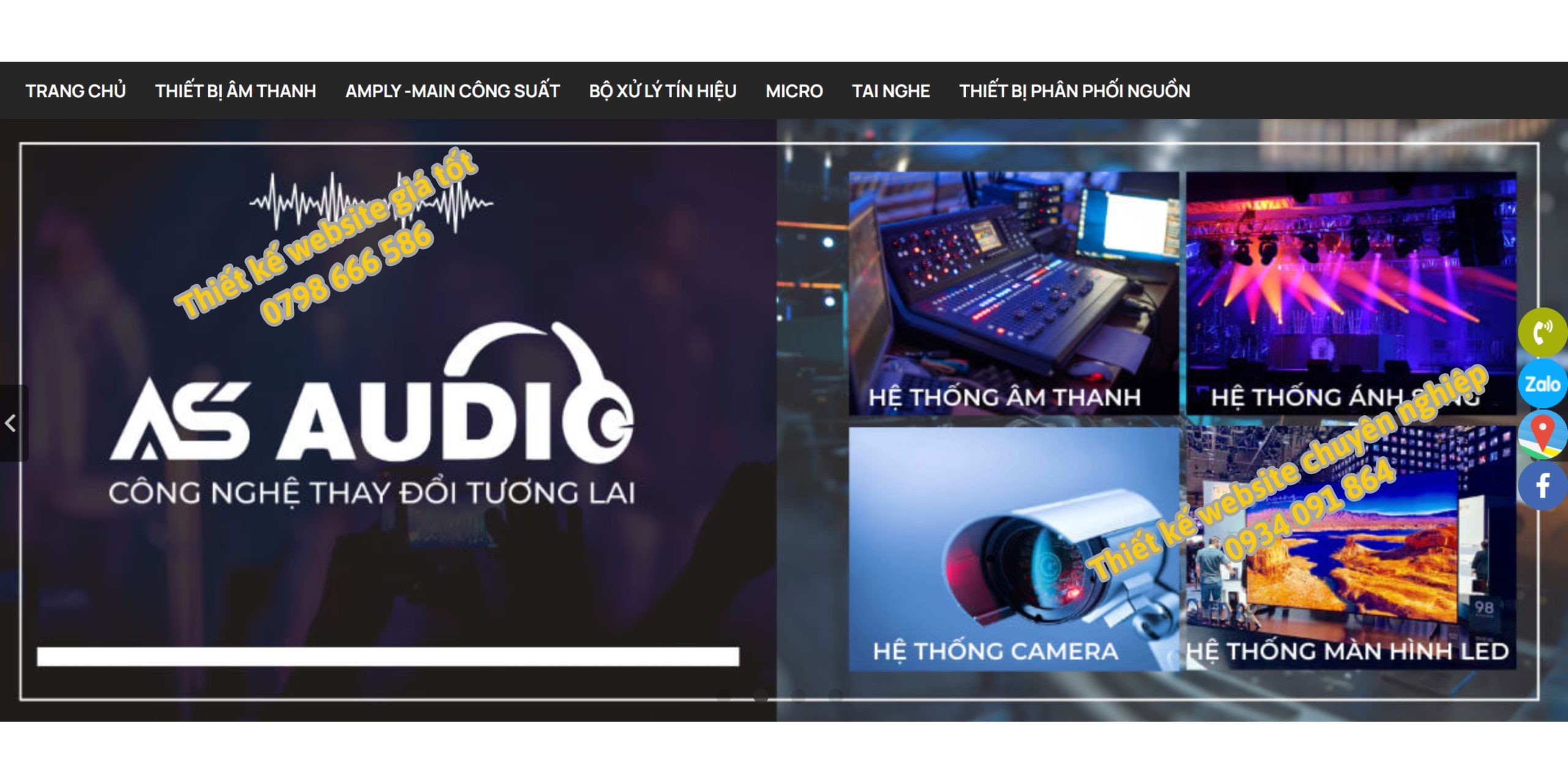 thiết kế website Thiết bị Sân Khấu