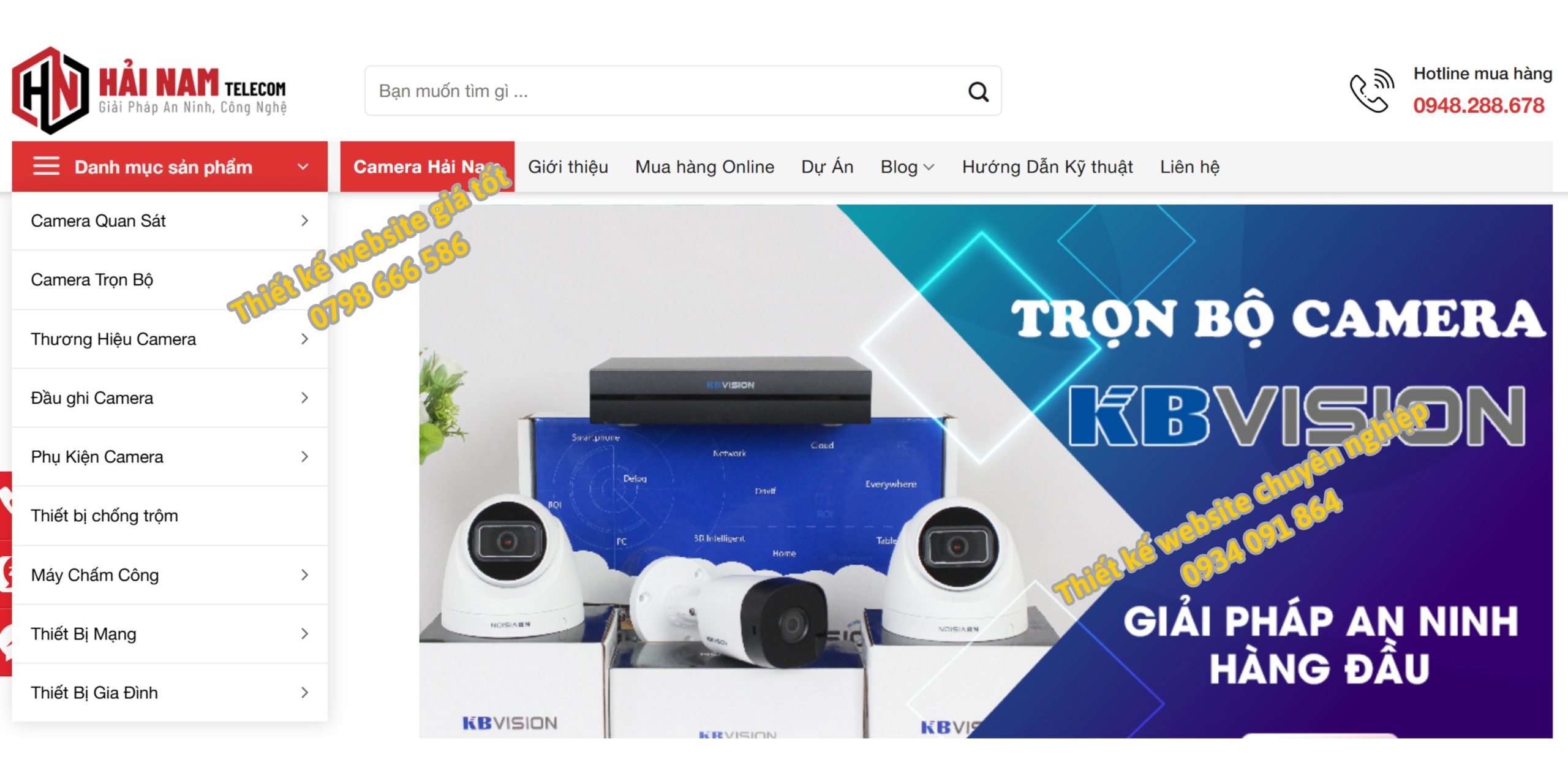 thiết kế website Camera