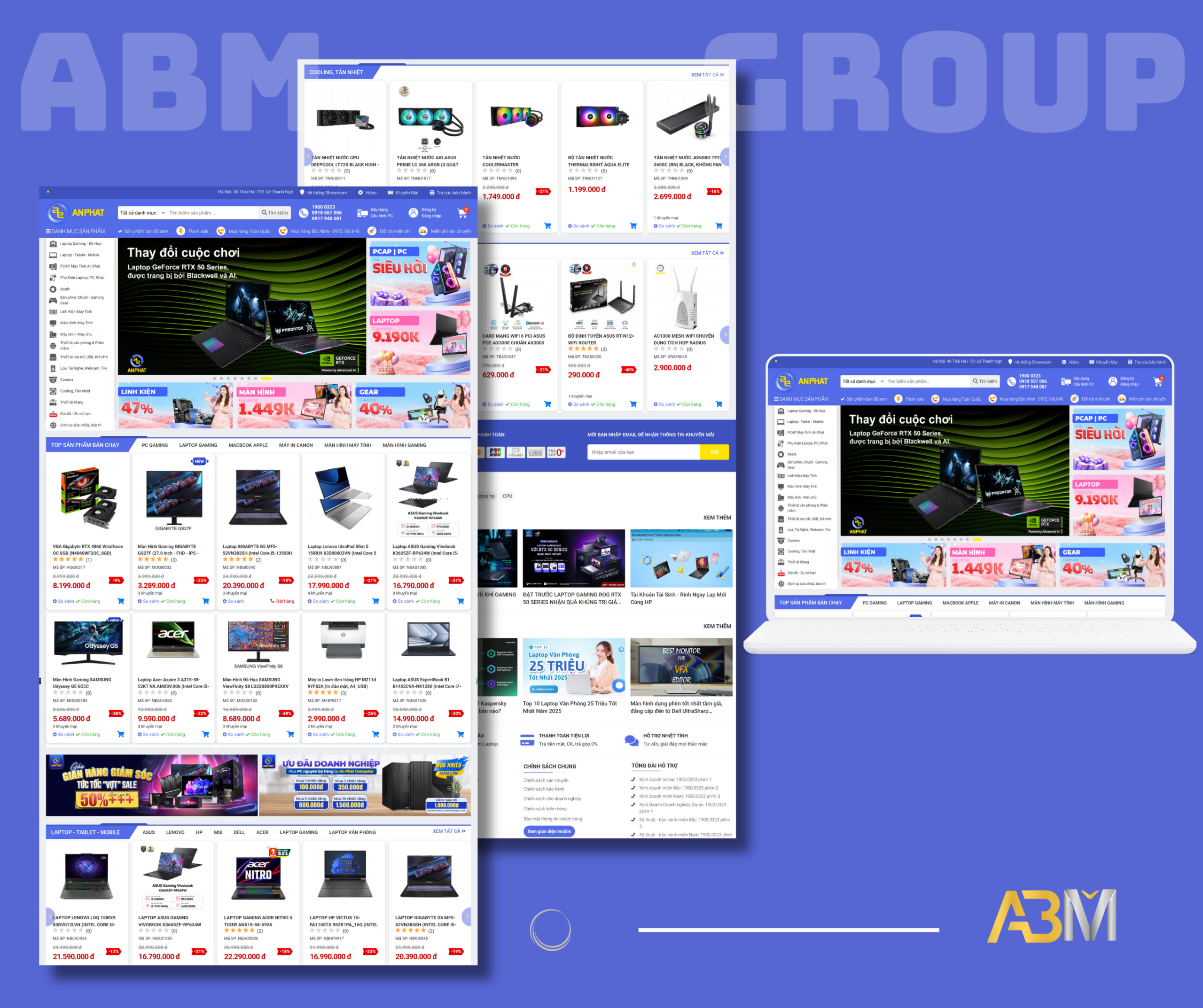Thiết Kế Website Bán Lẻ Thiết Bị Máy Tính Chuyên Nghiệp, Chuẩn SEO