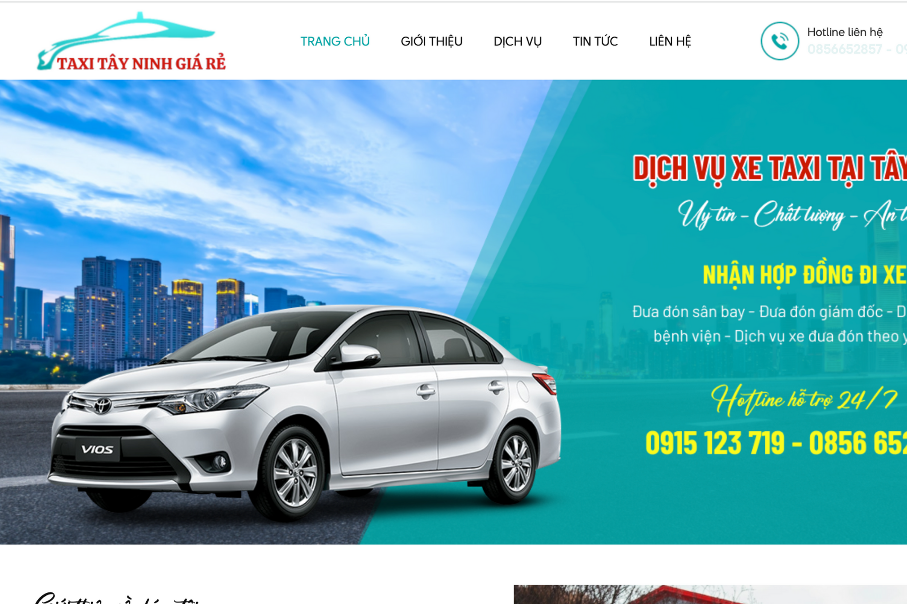 Thiết Kế Web taxi Tây Ninh