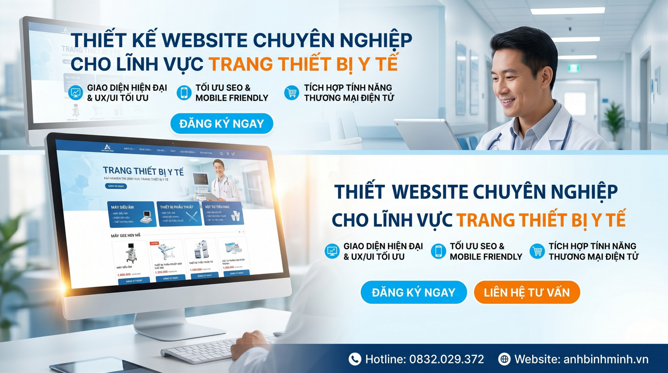 Thiết Kế Web Thiết Bị Y Tế | Chuẩn SEO, Lên Top Google