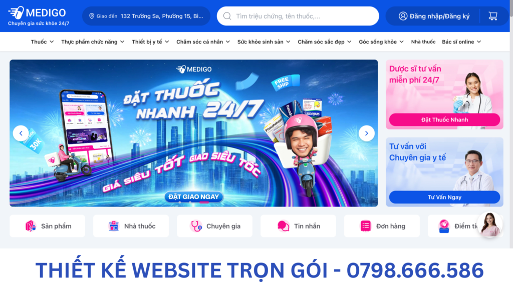 thiết kế web nhà thuốc chuẩn GPP
