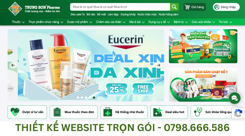thiết kế web nhà thuốc chuẩn GPP