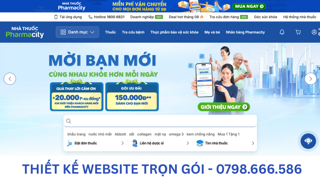 thiết kế web nhà thuốc chuẩn GPP