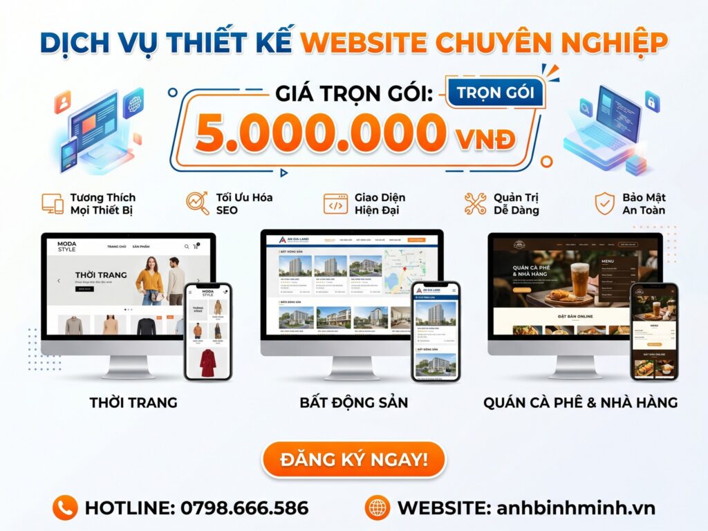 thiết kế web chuyên nghiệp