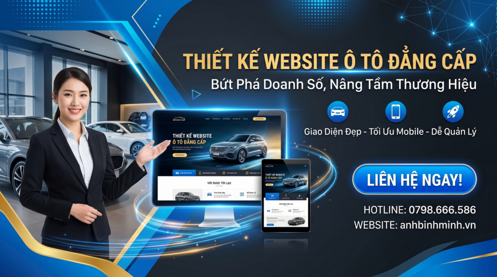 thiết kế web mua bán ô tô