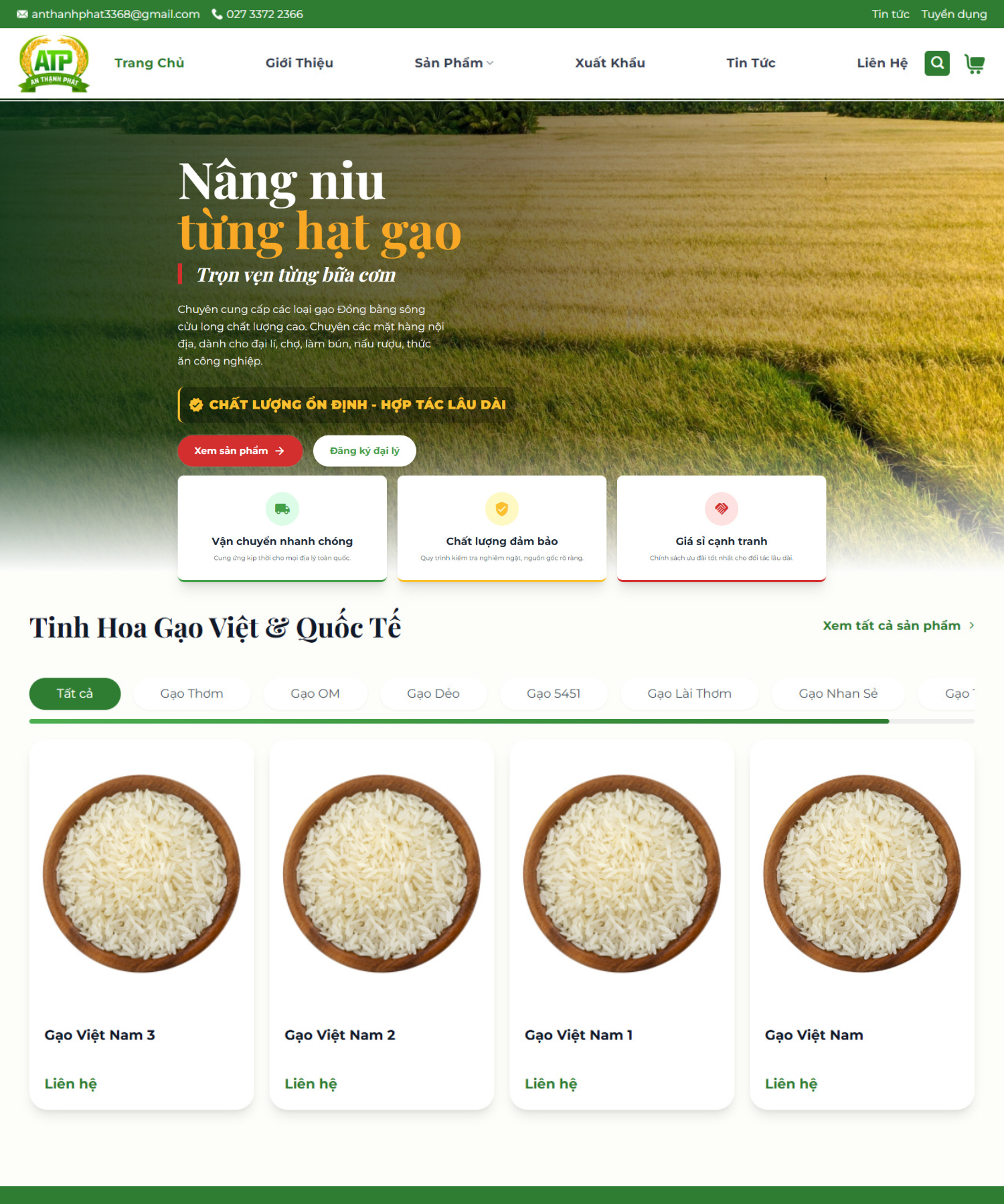 DỰ ÁN WEBSITE - GẠO AN THẠNH PHÁT