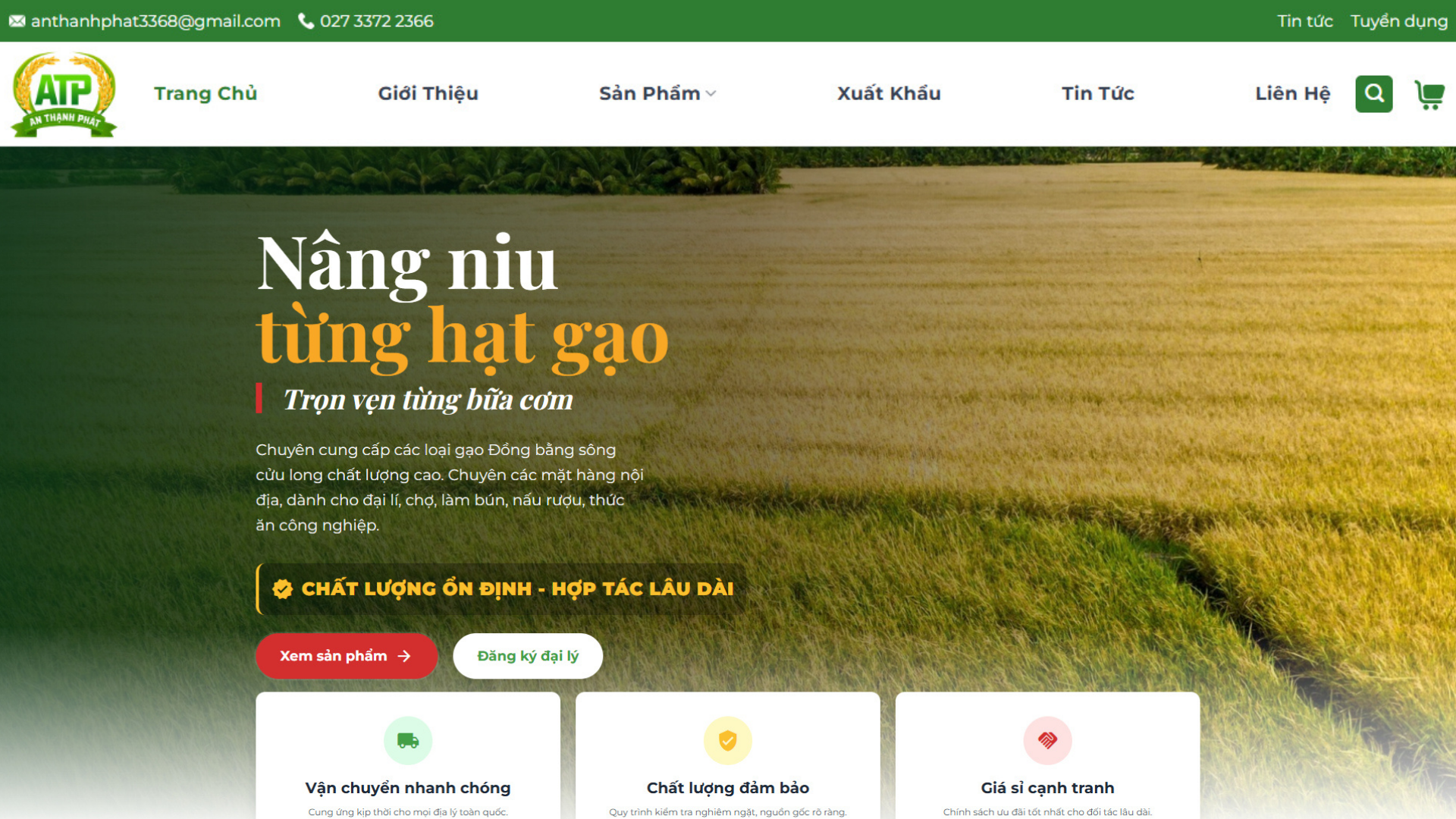 DỰ ÁN WEBSITE - GẠO AN THẠNH PHÁT