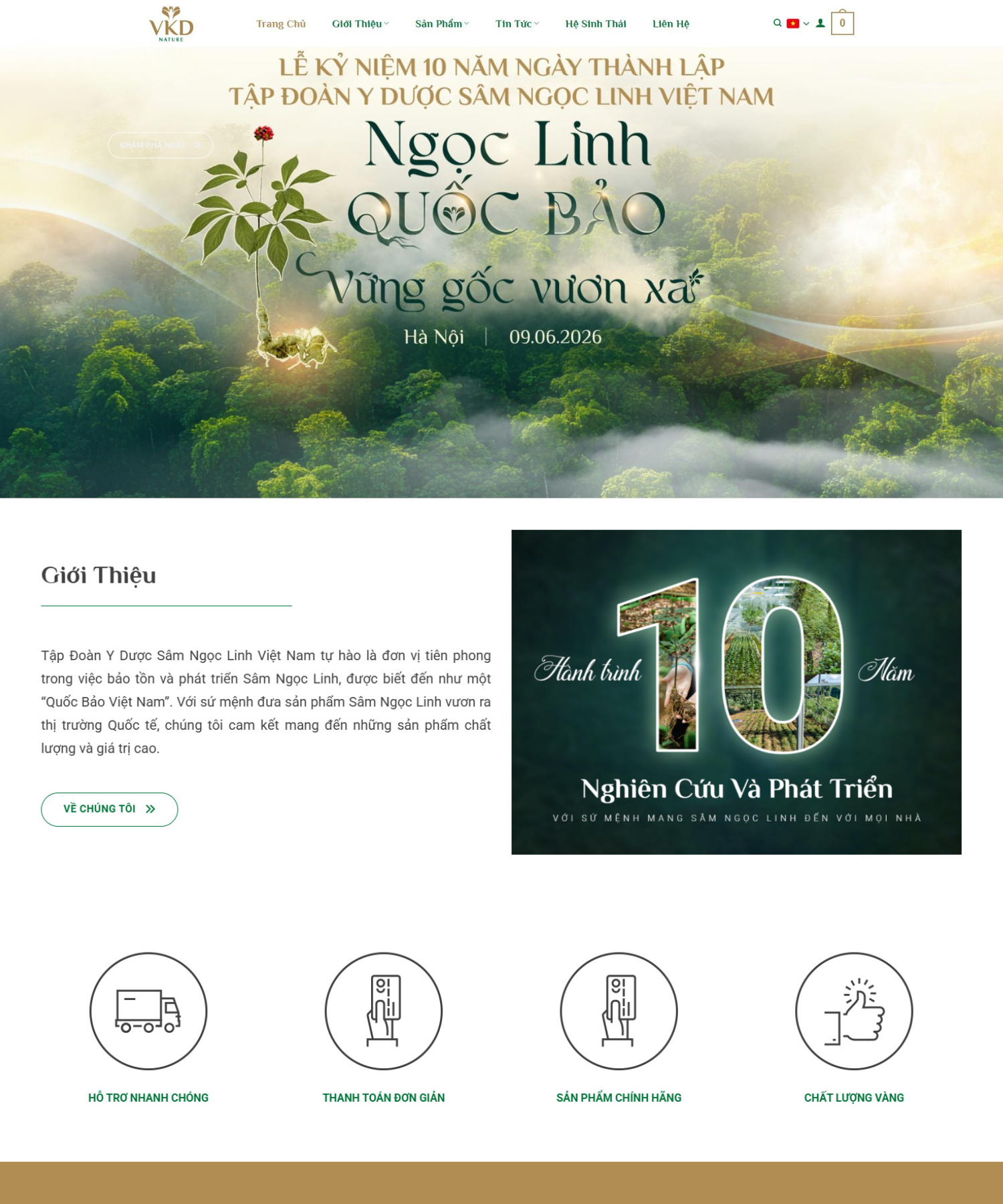 DỰ ÁN WEBSITE - SÂM NGỌC LINH