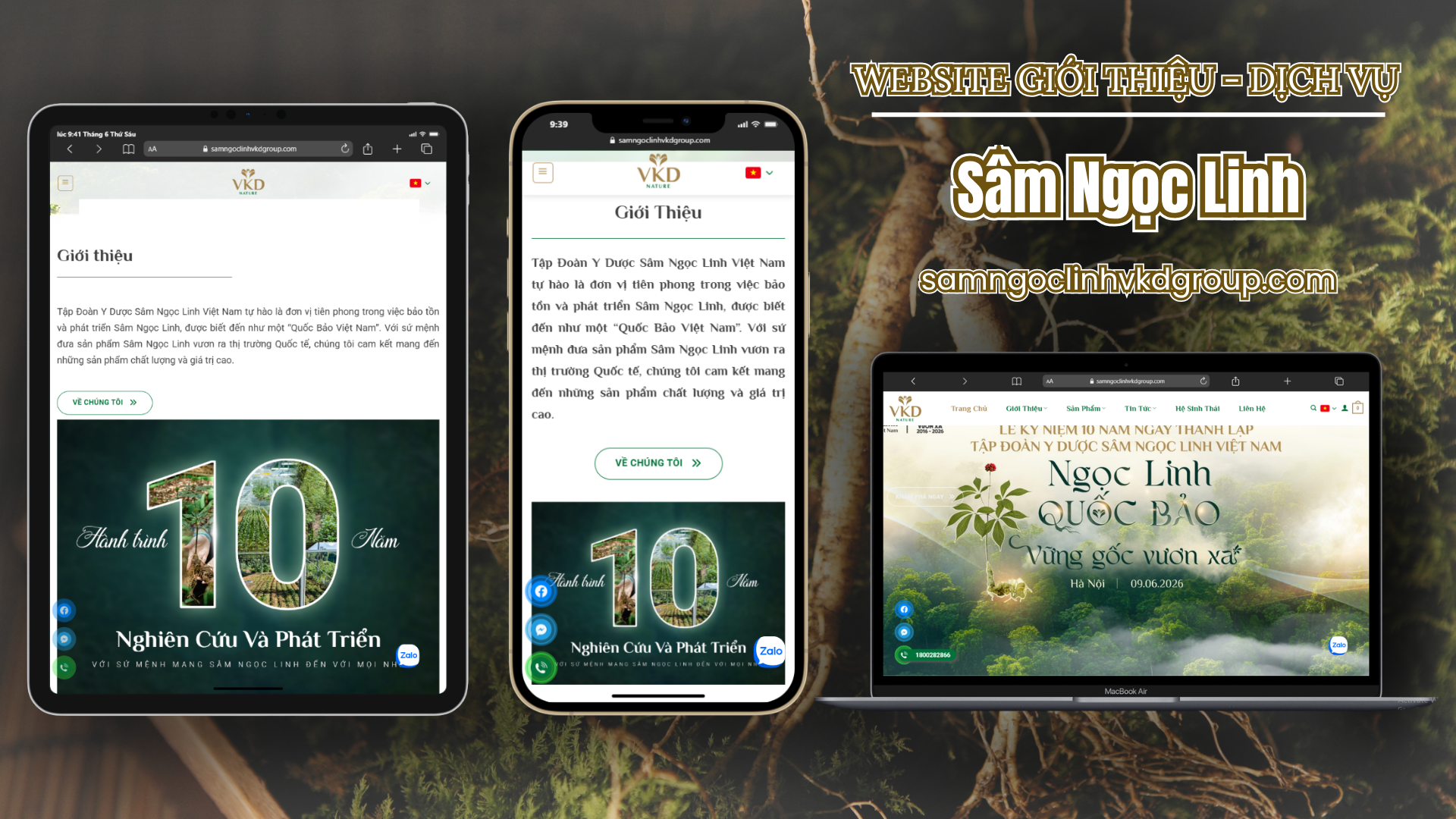 DỰ ÁN WEBSITE - SÂM NGỌC LINH