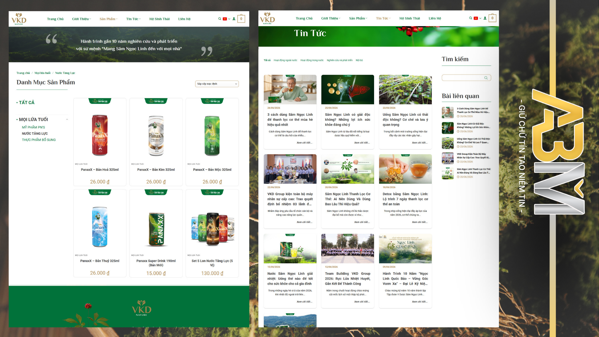 DỰ ÁN WEBSITE - SÂM NGỌC LINH