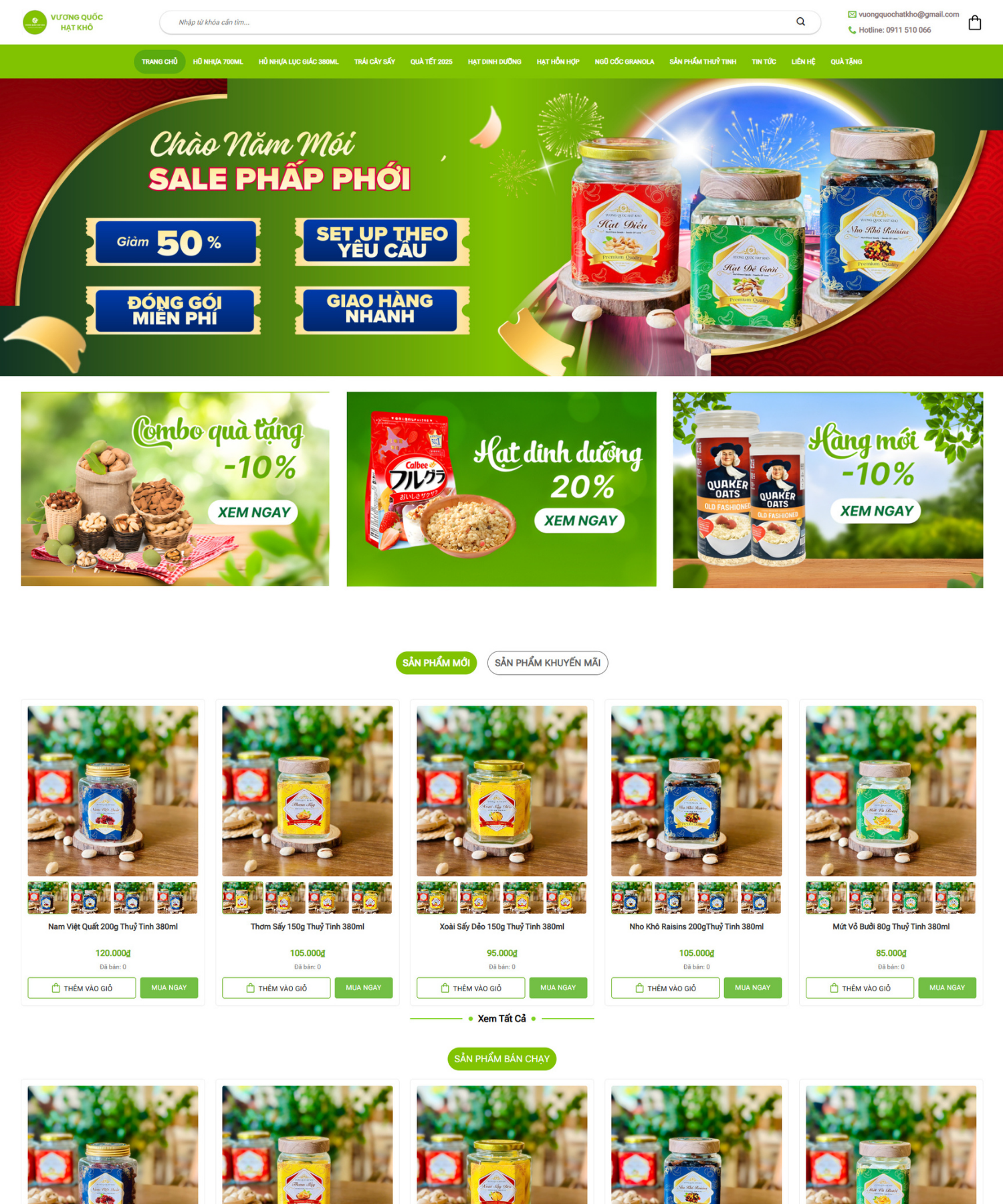 DỰ ÁN WEBSITE - VƯƠNG QUỐC HẠT KHÔ