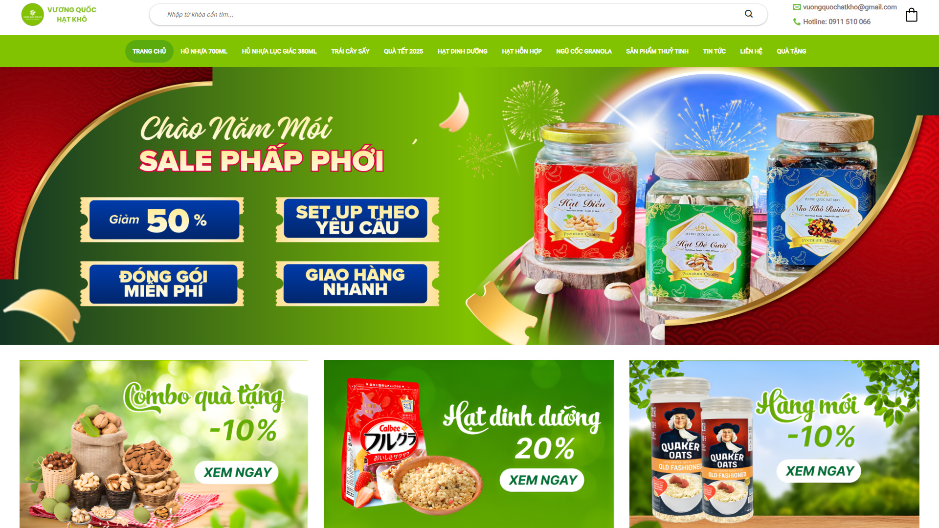 DỰ ÁN WEBSITE - VƯƠNG QUỐC HẠT KHÔ