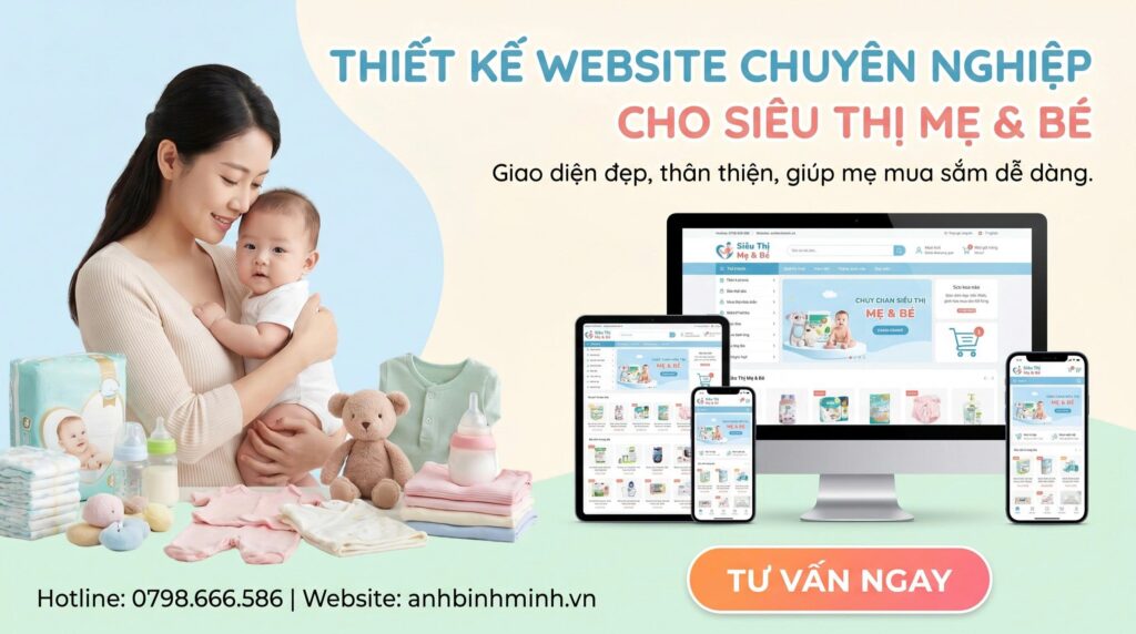 Thiết Kế Web Siêu Thị Mẹ Và Bé