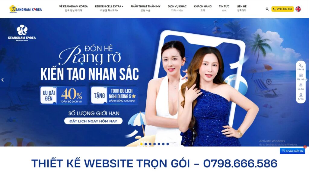 Thiết Kế Web Spa Thẩm Mỹ Viện