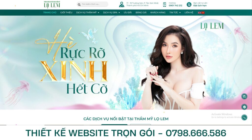 Thiết Kế Web Spa Thẩm Mỹ Viện