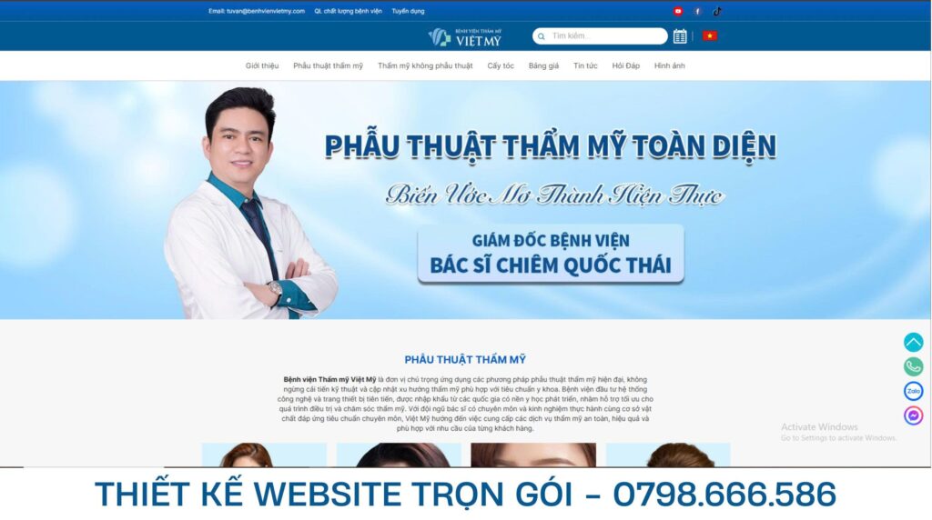 Thiết Kế Web Spa Thẩm Mỹ Viện