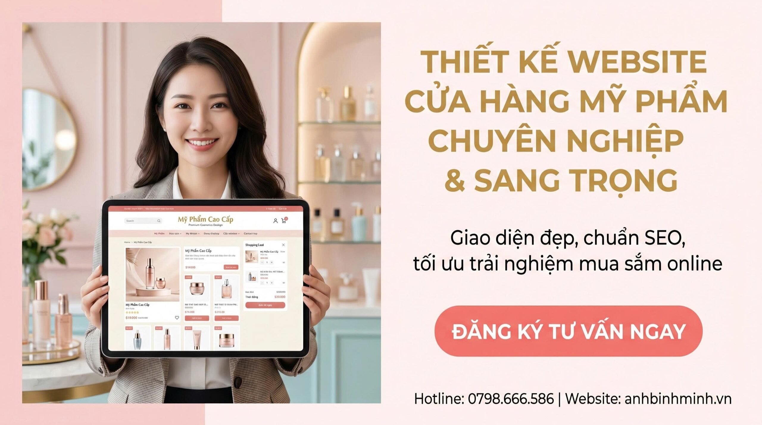 Thiết Kế Web Cửa Hàng Mỹ Phẩm | Tối Ưu Chi Phí