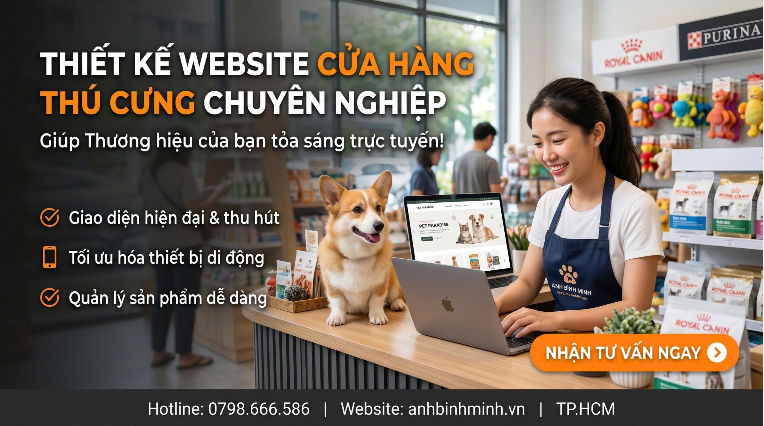 Thiết Kế Web Cửa Hàng Thú Cưng – X2 Doanh Thu Bán Hàng