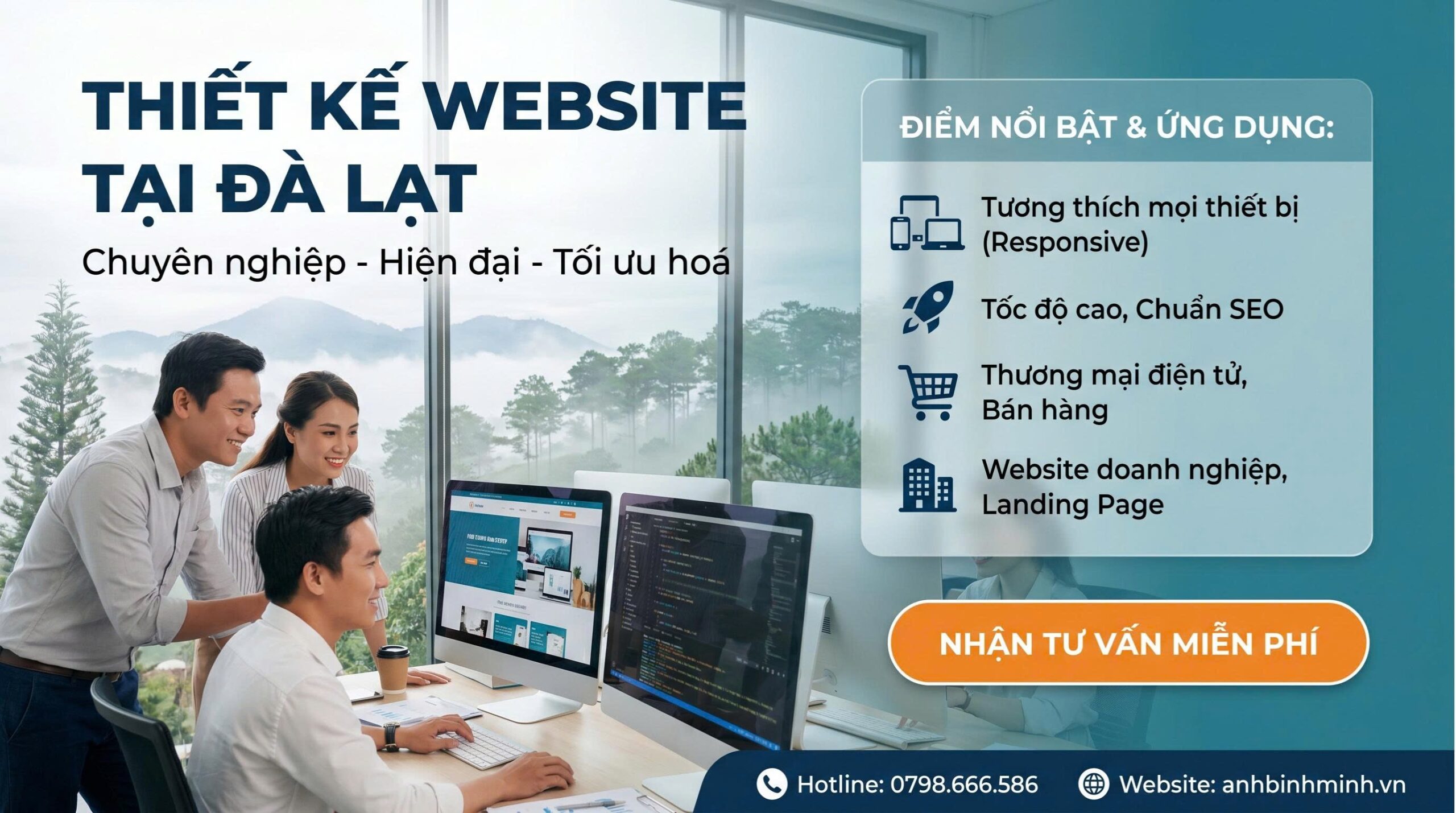 Thiết Kế Web Tại Đà Lạt Uy Tín | Ánh Bình Minh