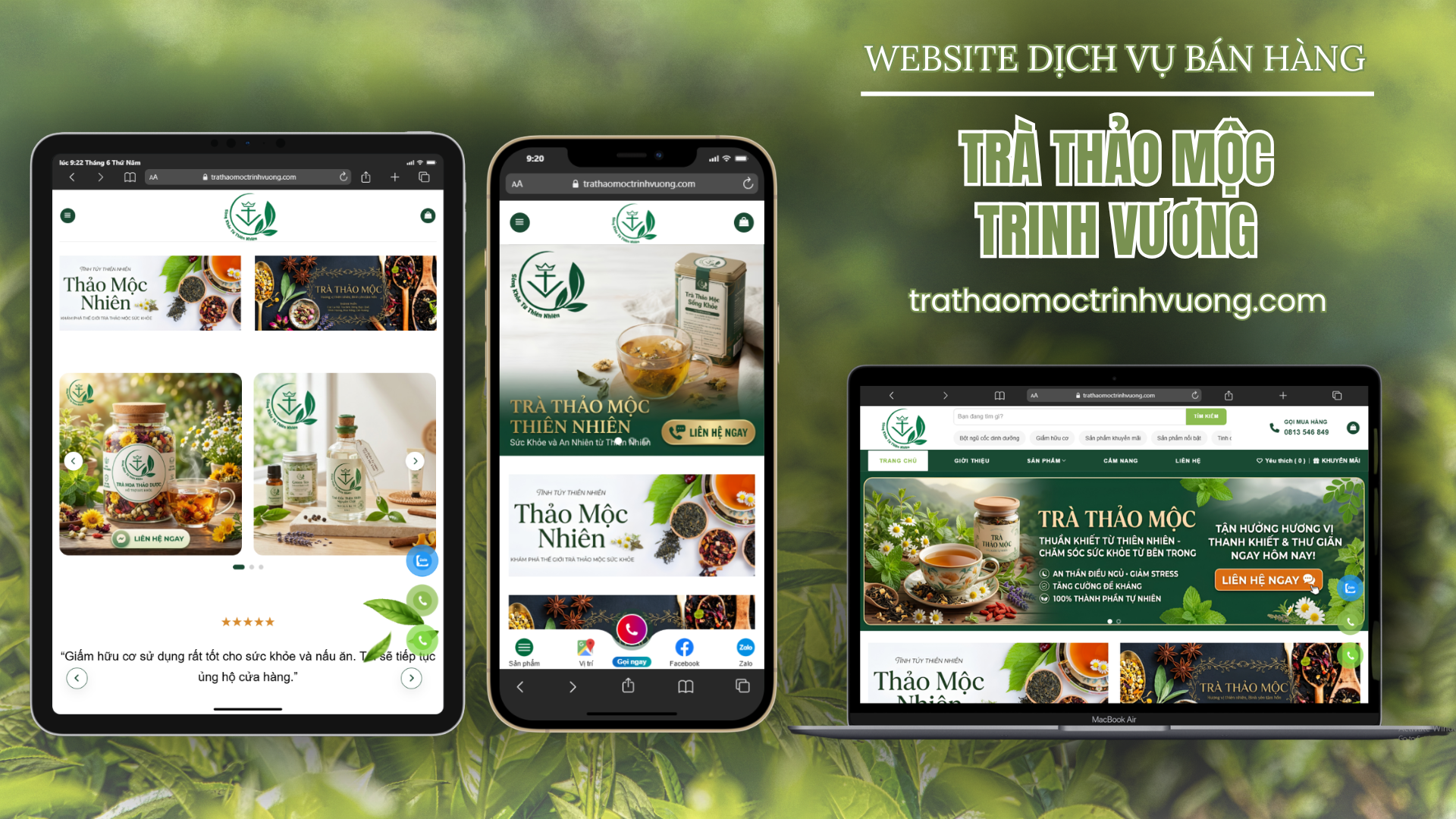 DỰ ÁN WEBSITE - TRÀ THẢO MỘC TRINH VƯƠNG