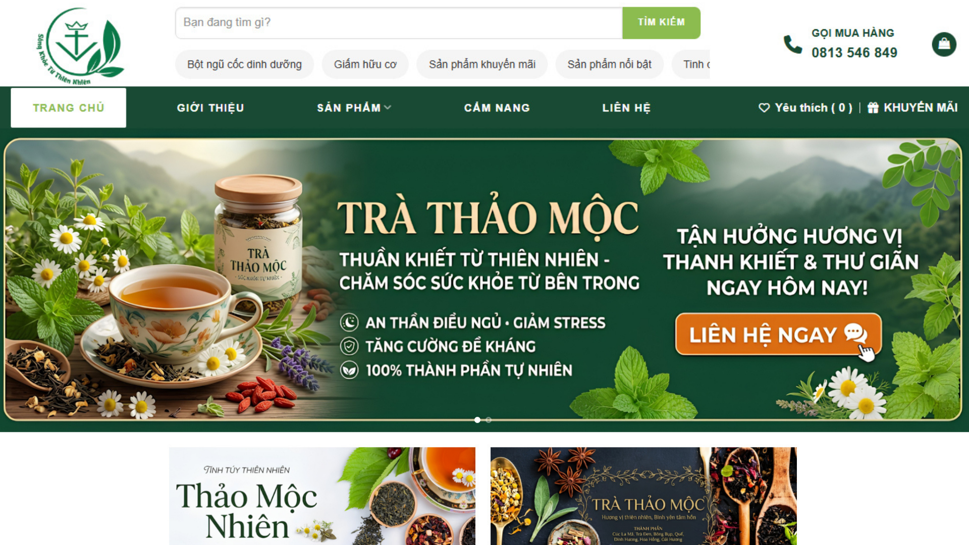 DỰ ÁN WEBSITE - TRÀ THẢO MỘC TRINH VƯƠNG