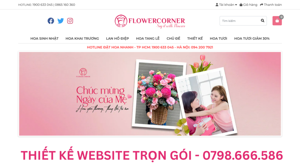 Thiết Kế Web Cửa Hàng Hoa Tươi