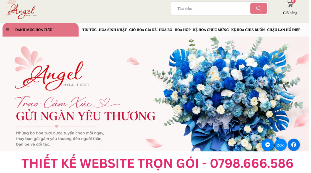 Thiết Kế Web Cửa Hàng Hoa Tươi