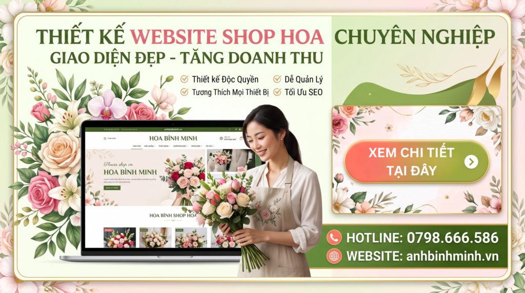 Thiết Kế Web Cửa Hàng Hoa Tươi