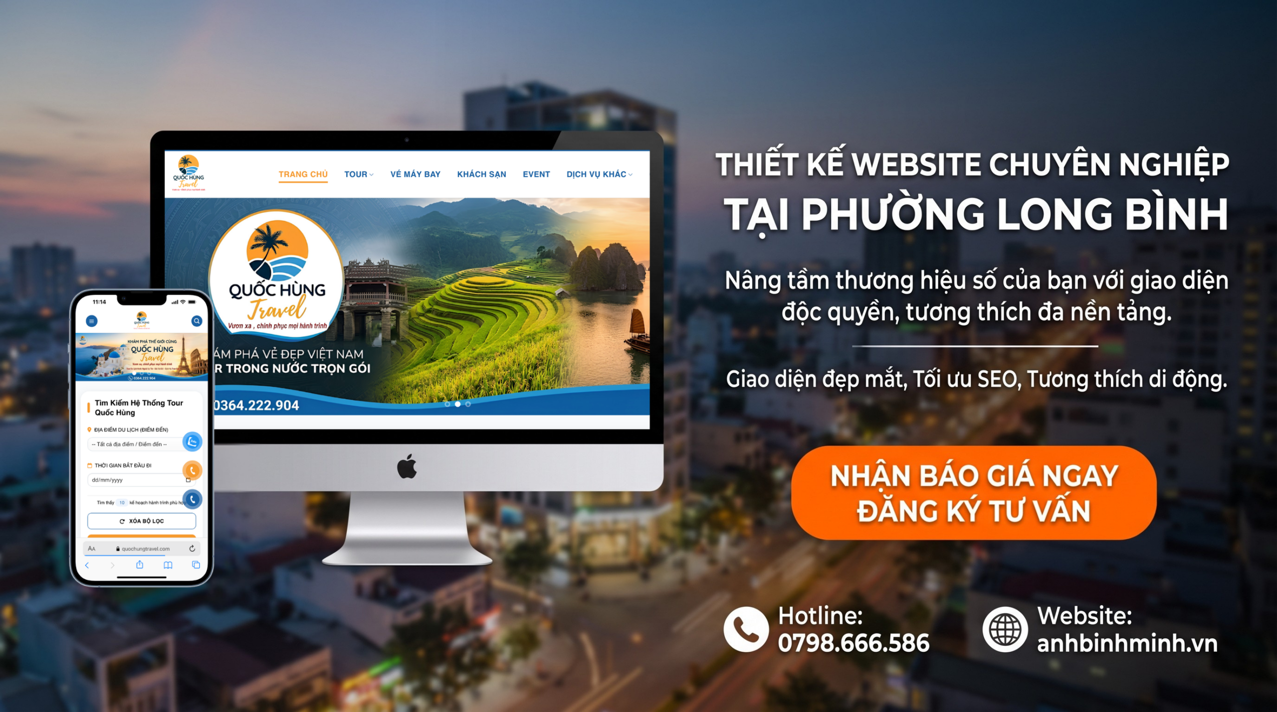 Thiết Kế Web Phường Long Bình Chuẩn SEO – Giao Diện Đẹp