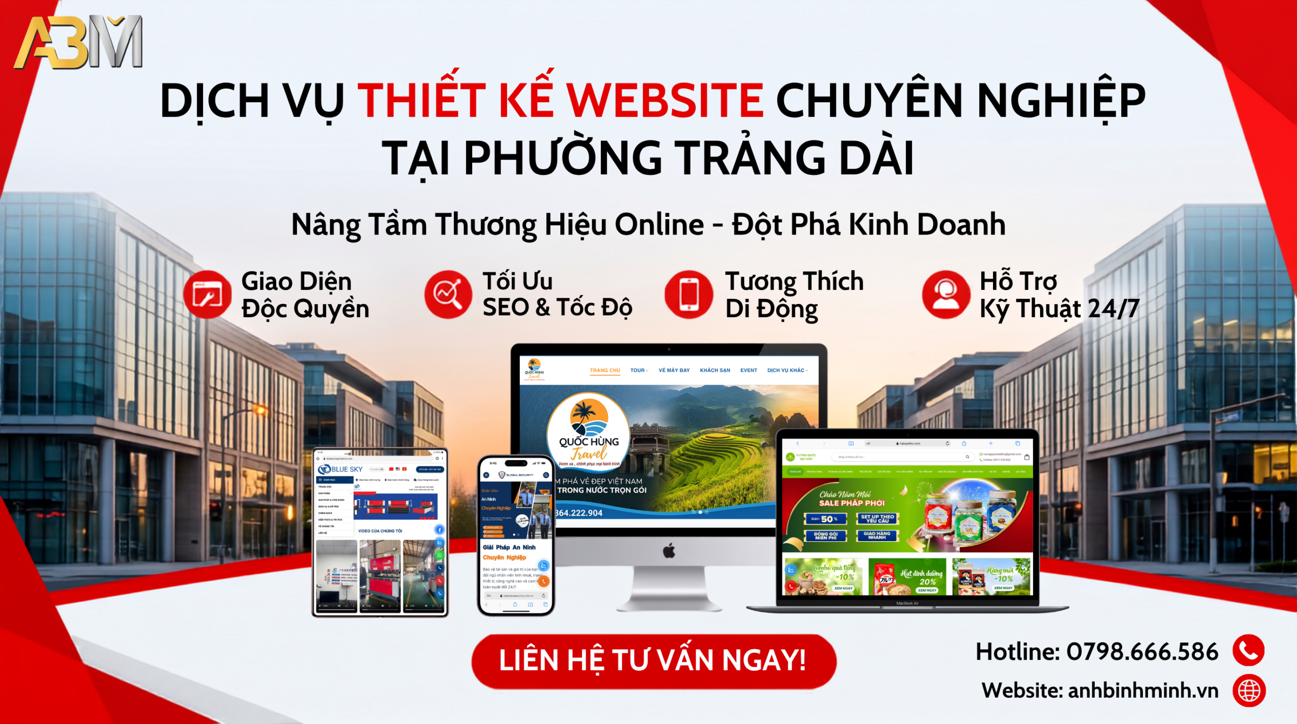 Thiết Kế Web Phường Trảng Dài – Bảo Hành Web Vĩnh Viễn
