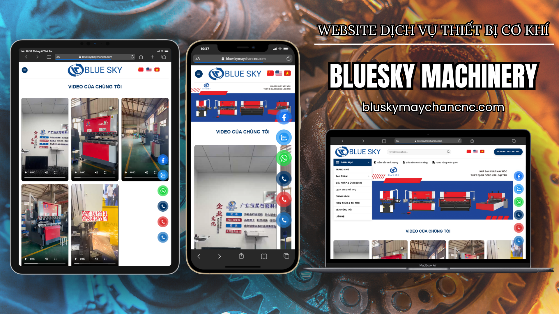 DỰ ÁN WEBSITE - BLUSKY MACHINERY