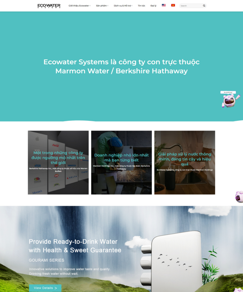 DỰ ÁN WEBSITE - ECOWATER SYSTEMS