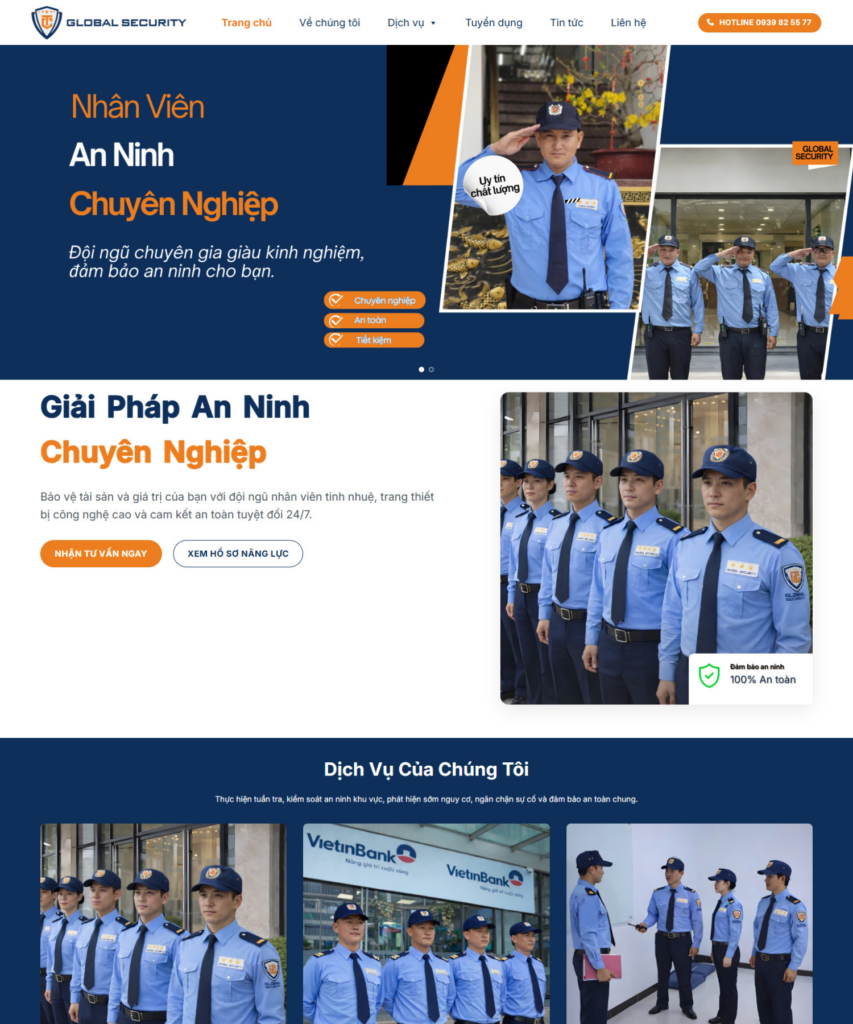 DỰ ÁN WEBSITE - GLOBAL SECURITY BẢO VỆ TOÀN CẦU