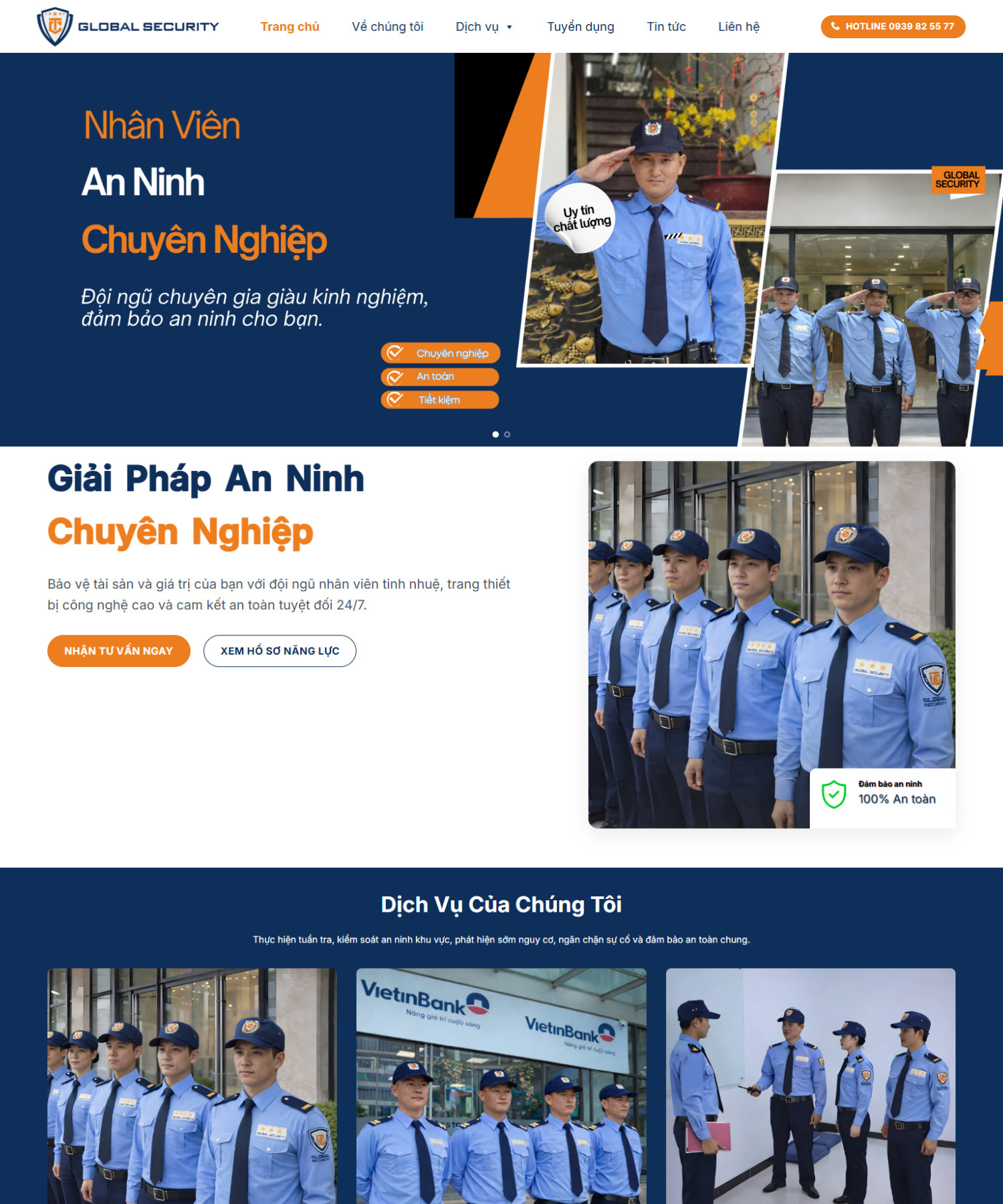 DỰ ÁN WEBSITE - GLOBAL SECURITY BẢO VỆ TOÀN CẦU