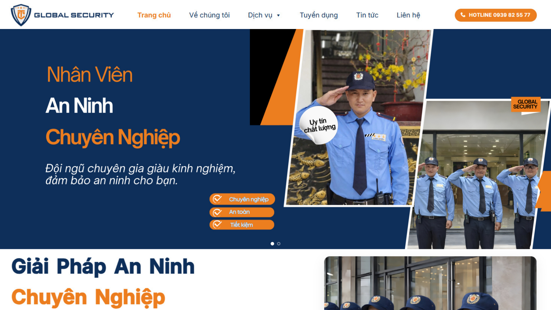 DỰ ÁN WEBSITE - GLOBAL SECURITY BẢO VỆ TOÀN CẦU